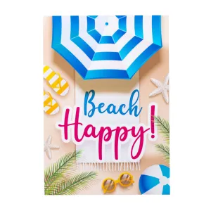 10" Waterproof Sign: Beach Happy