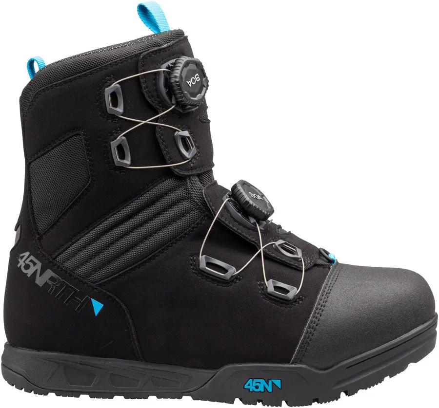 45NRTH Wolfgar Cycling Boot - Black/Blue, Size 45