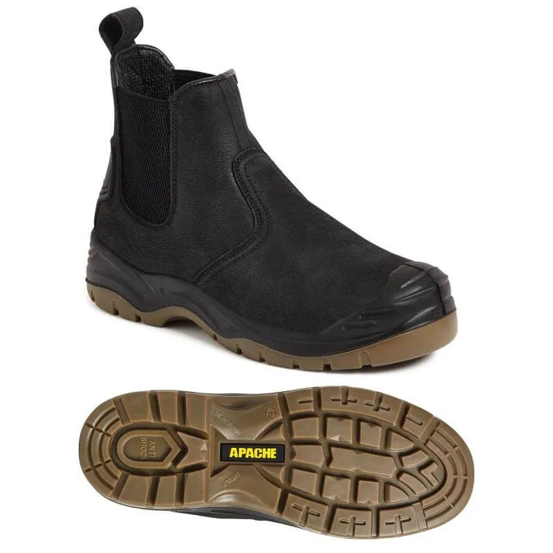 Apache AP714SM Black Safety Dealer Boots