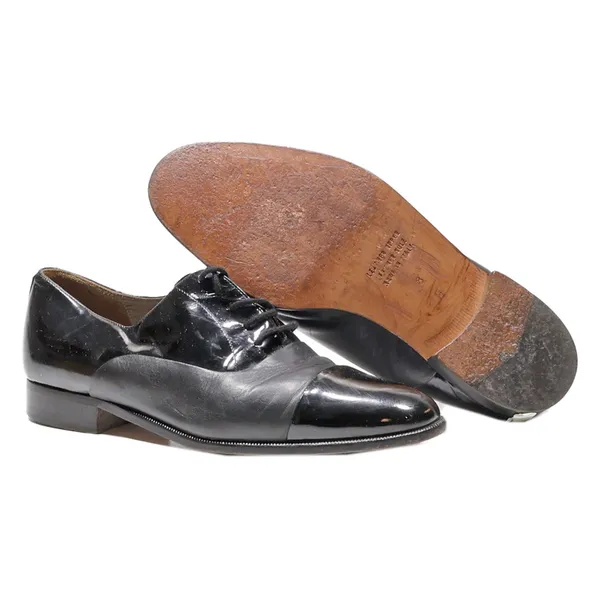 BALLY Oxford Shoes Black Leather Mens UK 8