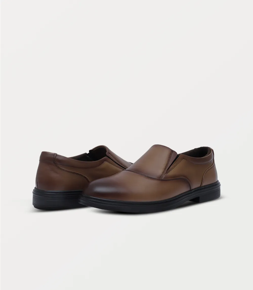 BM6794-BROWN-Men Slip On
