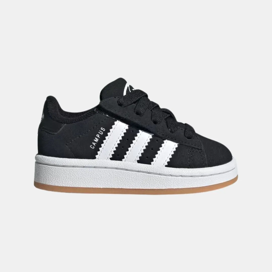 Campus 00s Comfort Closure Elastic Lace Shoes (Core Black   Cloud White   Gum)