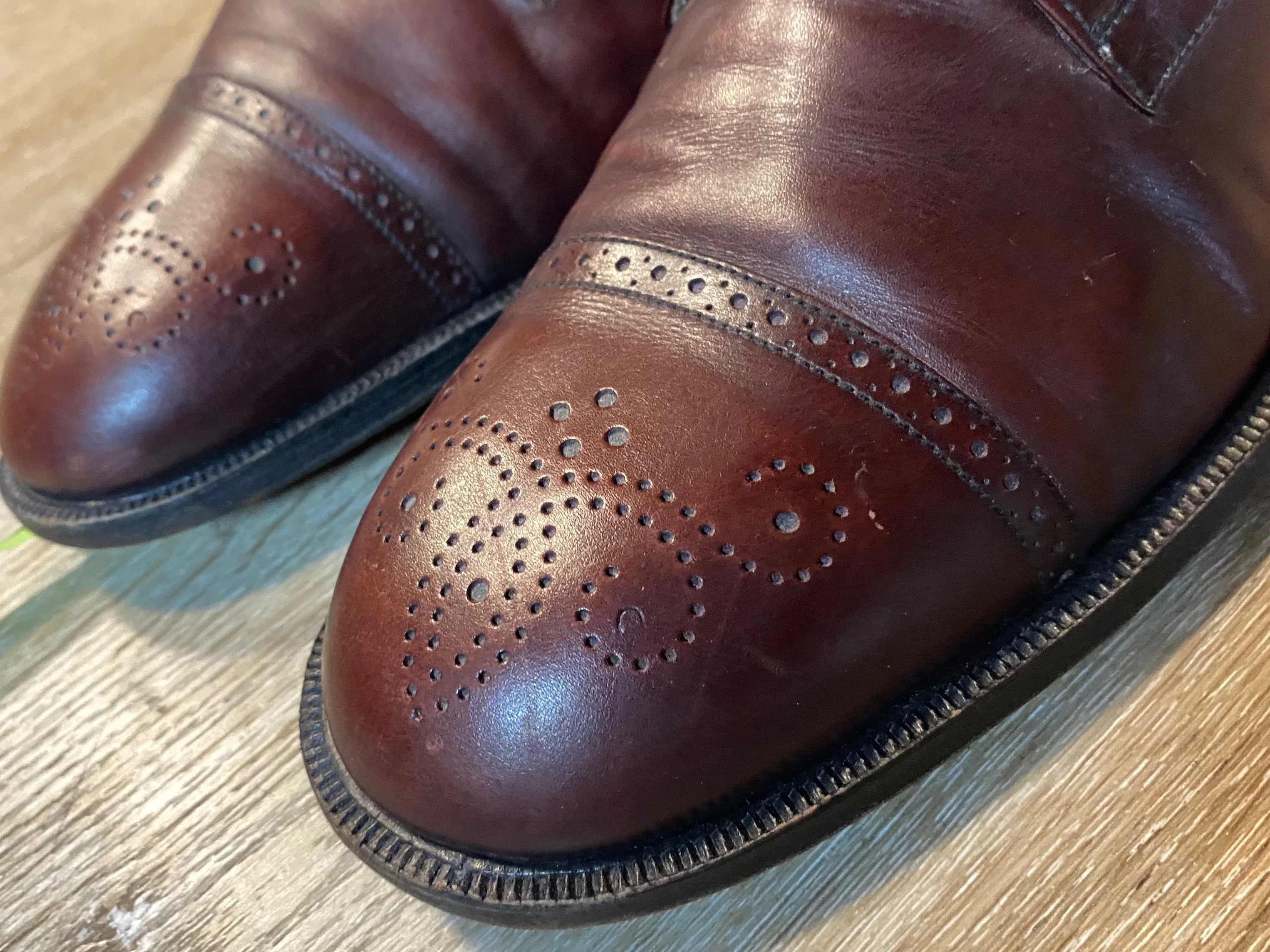 Cap Toe Brogue Red Shoe Derby Shoes 6M 38/39