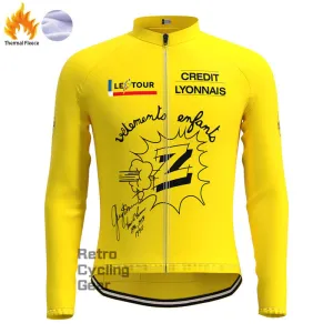 Credlt Lyonnals Fleece Retro Long Sleeves Jerseys