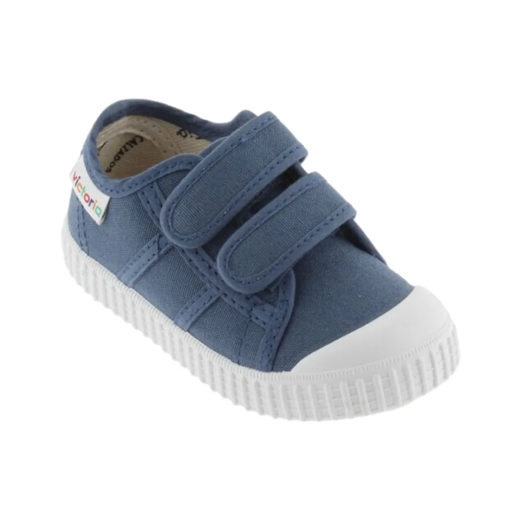 Denim Blue Canvas Trainers