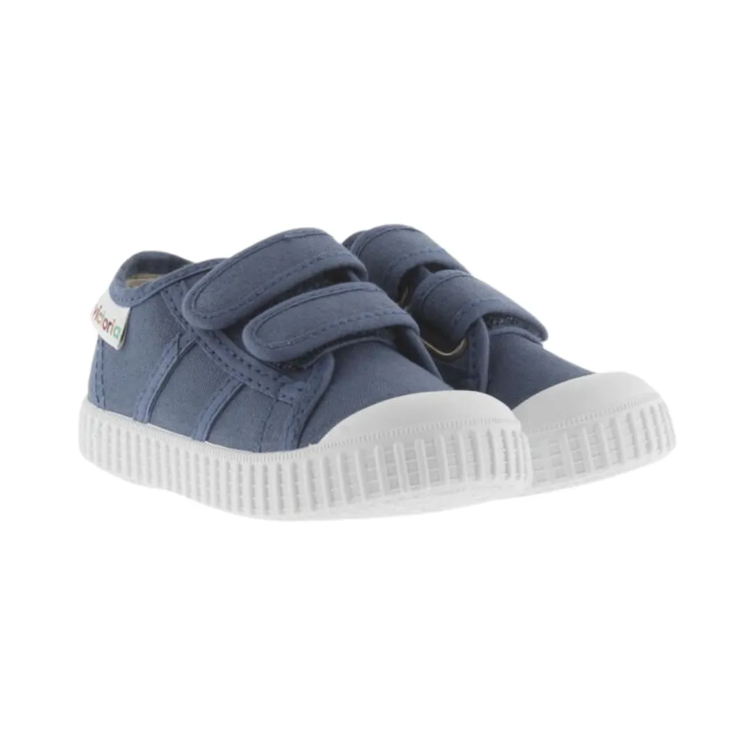 Denim Blue Canvas Trainers