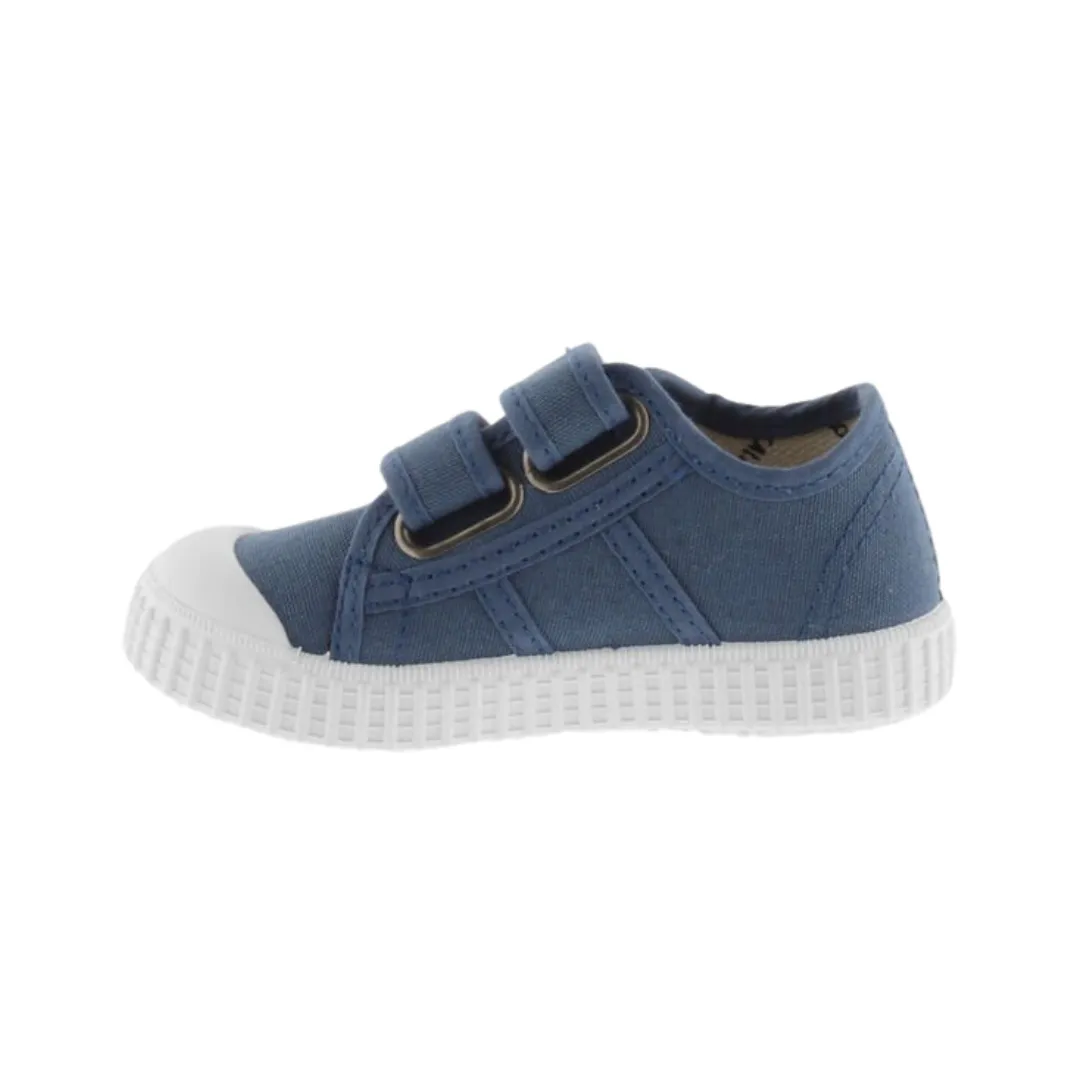 Denim Blue Canvas Trainers