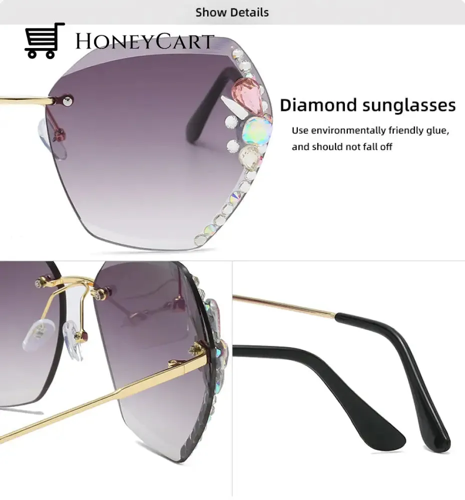 Diamond Sunglasses Woman Sunglasses for Beach Summer