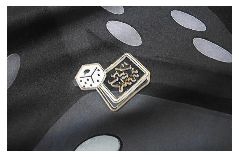 Dice Graffiti Print Drop-Shoulder Sleeve Jacket