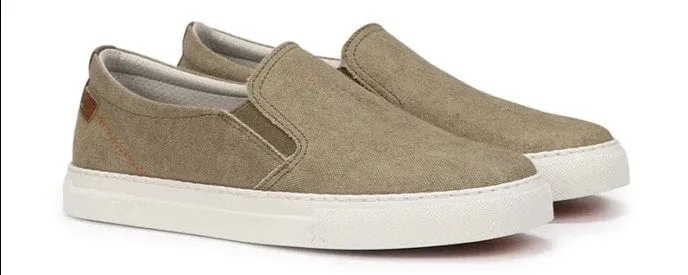Fluchos Men's Niko Slip Ons- Lona Kaki