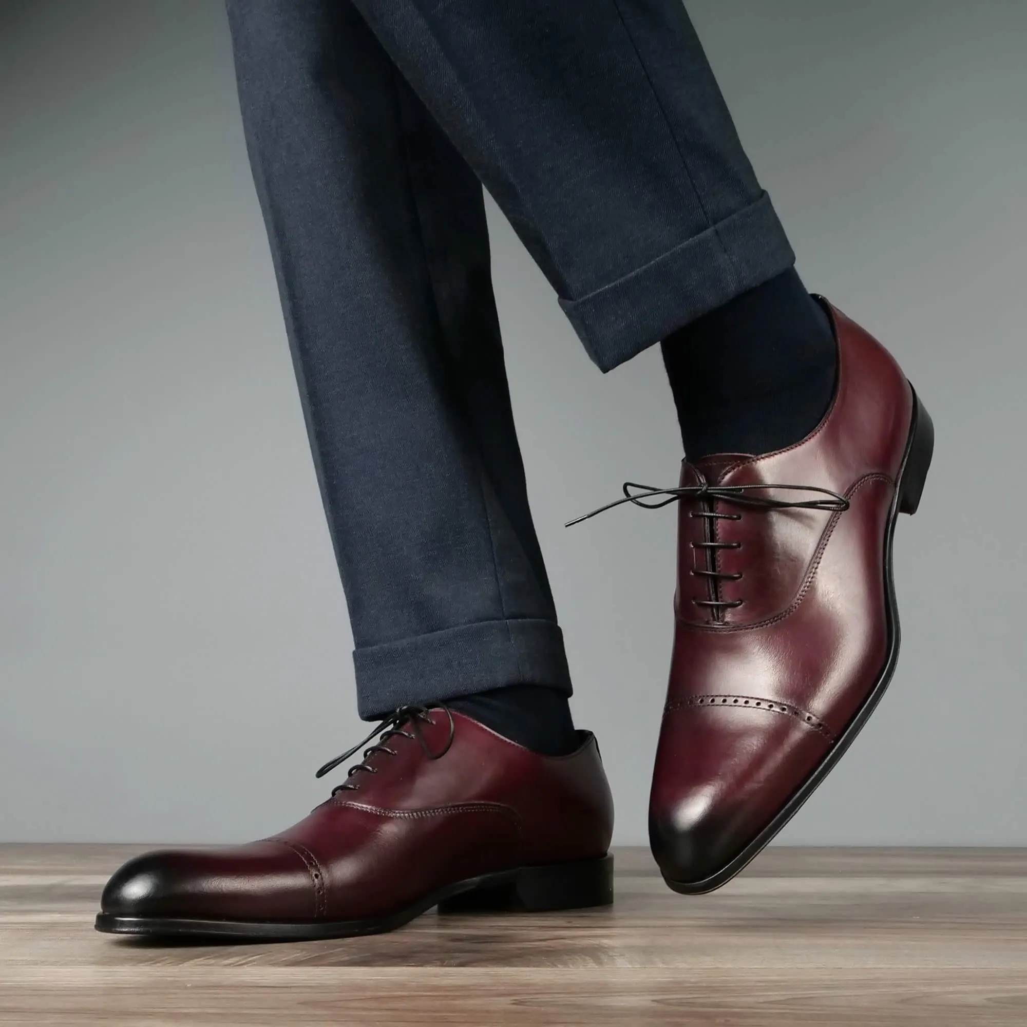 Harrow Cap Toe Oxford Oxblood