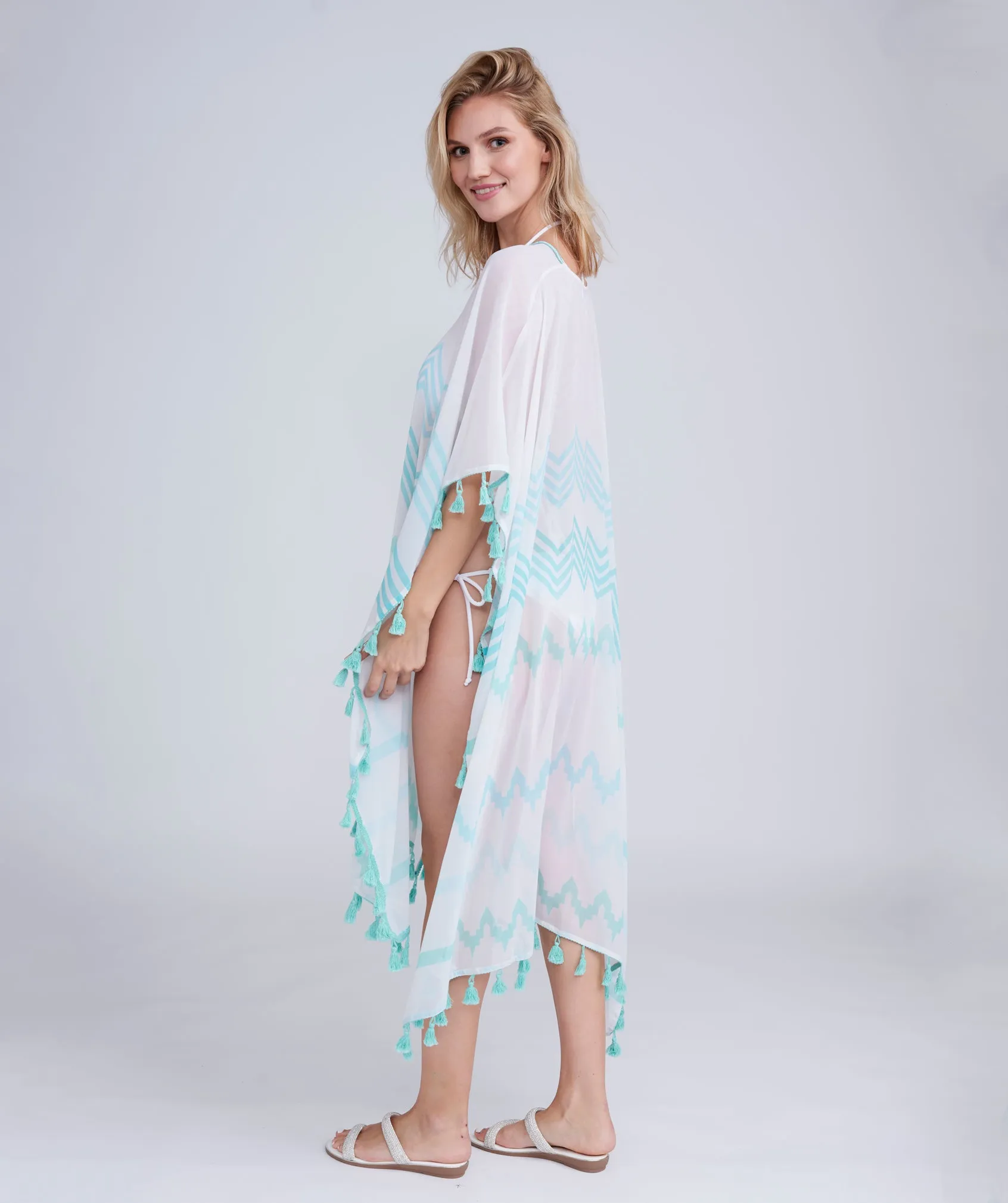 Kyana Maxi Coverup - Turquoise