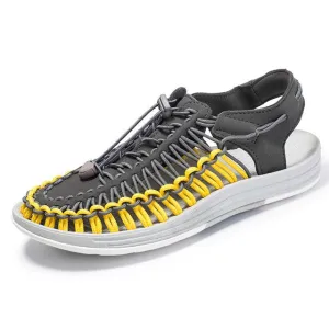 Men's summer fashion sandals hand woven design