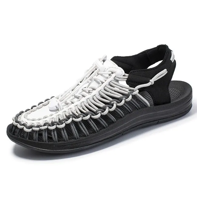 Men's summer fashion sandals hand woven design