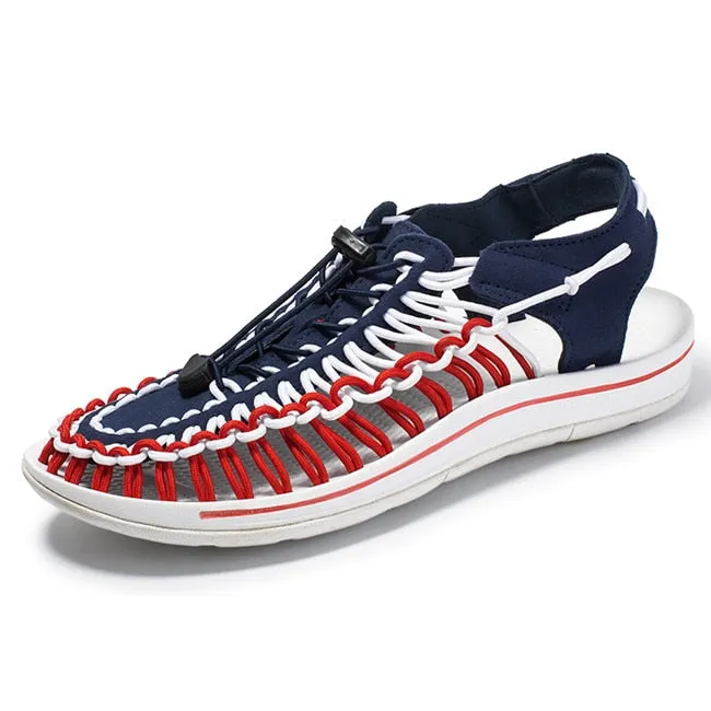 Men's summer fashion sandals hand woven design
