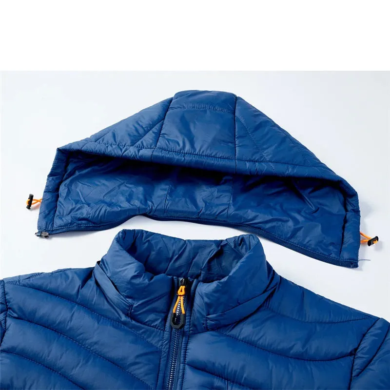 Men's Waterproof Slim Fit Thick Hooded Jacket