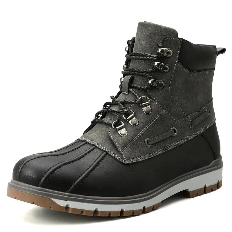 Outdoor Waterproof Men's Motorcycle Boots / Thick Plush Warm Snow Boots