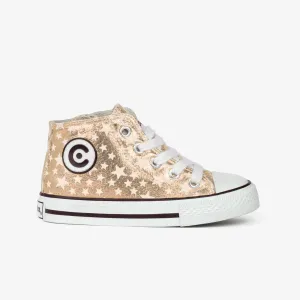 Unisex Platinum Glows in the Dark Hi-Top Sneakers
