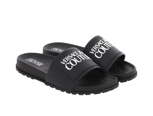Versace Jeans Couture Black Contemporary Logo Slide