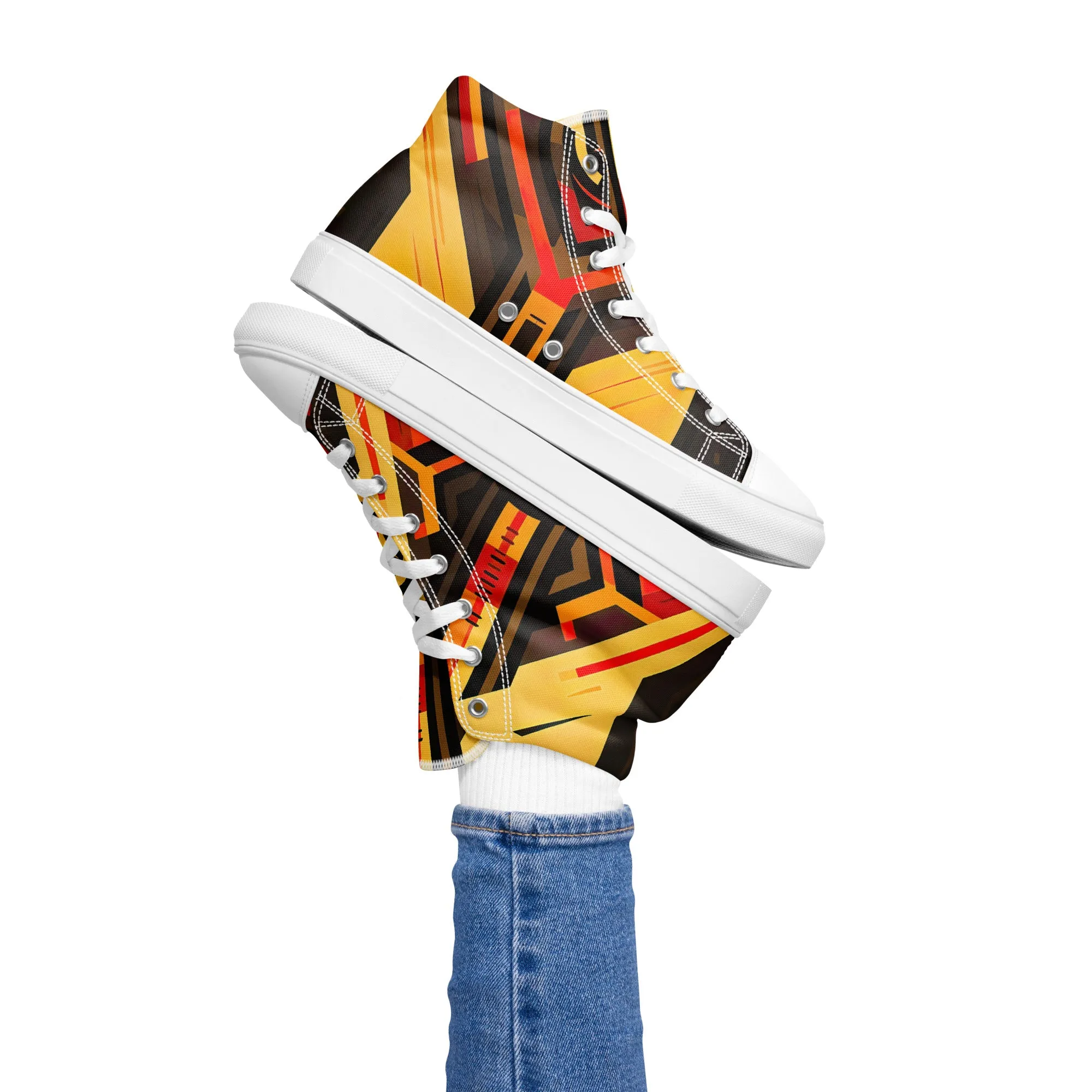 Women’s Kente High Top Canvas Shoes