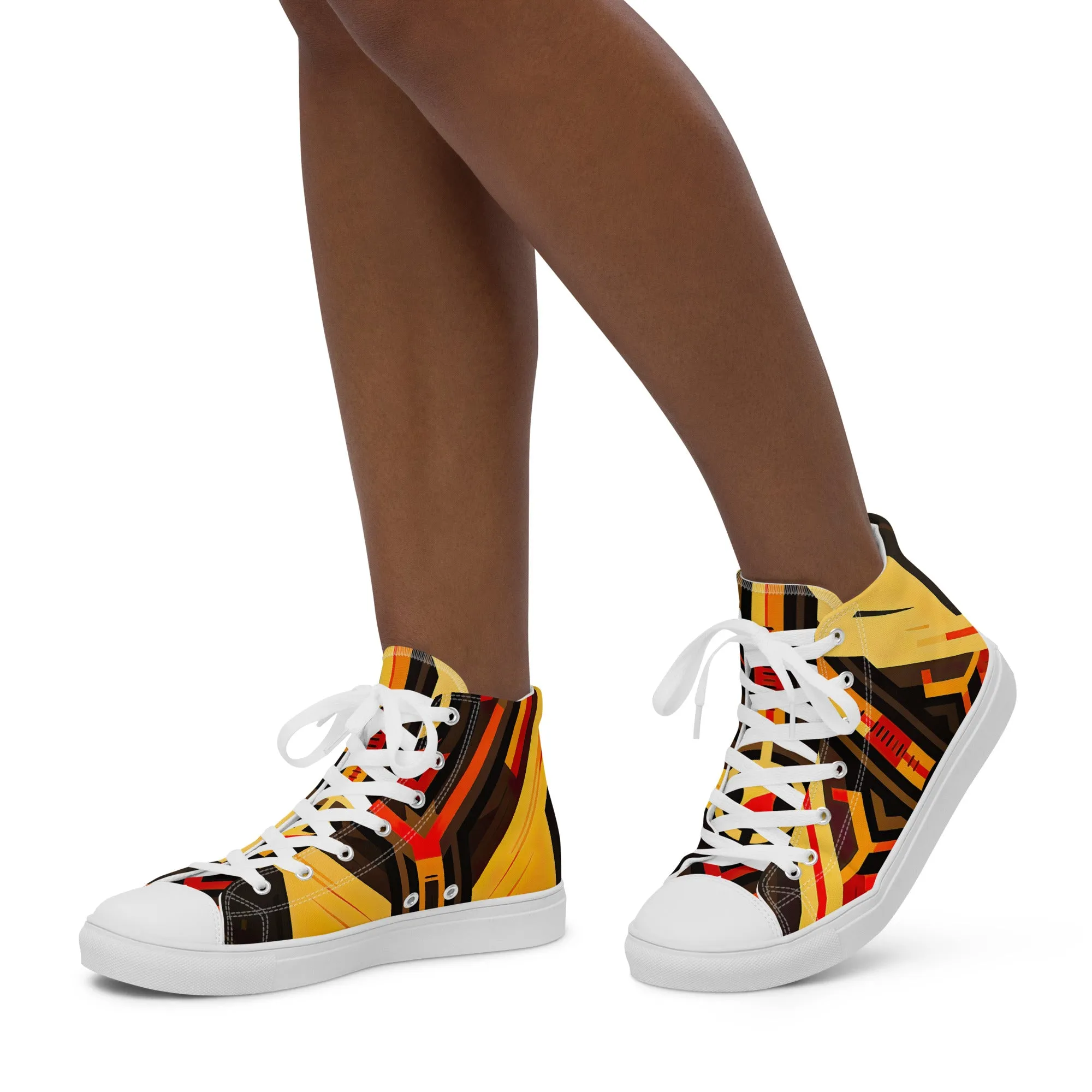 Women’s Kente High Top Canvas Shoes